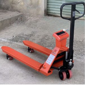 Xe nâng tay có gắn cân điện tử